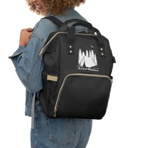 Multifunctional unisex diaper backpack for toddlers in high grade nylon black thumb200
