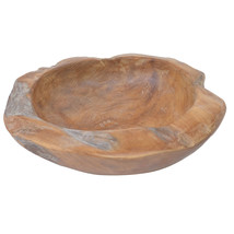 A&amp;B Home Decorative Teak Bowl 12 by 3.5-Inch - £38.76 GBP