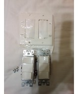 Dual Duplex Stacked Decorator Light Switch and Cover four switches - $282.69 MXN