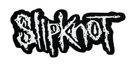 Slipknot White Text Rock and Roll Band Embroidered Iron On Patch 4.2&quot; x 1.8&quot; - £3.74 GBP