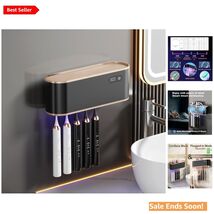 USB Rechargeable UV Toothbrush Holder with Fan Drying - No Drill Install... - $39.55