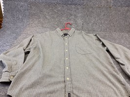 Abercrombie &amp; Fitch Dress Shirt Mens Large Shepherd Check Plaid Button Up - £11.09 GBP