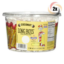 2x Tubs Atkinson's Coconut Flavored Long Boys Candy | 130 Per Tub | 2.12lbs - £47.99 GBP