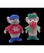 Disney The Rescuers Christmas Ornaments Flocked Set Lot Bernard &amp; Bianca... - $29.52