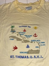 Vtg Embroidered St. Thomas Virgin Islands Caribbean Sea Tourist T-Shirt XL - £14.38 GBP