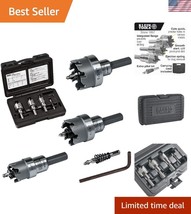 Premium Heavy-Duty Hole Cutter Set - 4 Sizes, Rust-Proof Carry Case Incl... - $131.99