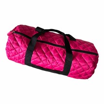 Women Pink Quilted Overnight Duffle Gym Bag - £27.76 GBP