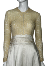 Vintage Wedding Dress Lace Long Sleeve Cream XS / Small Marie of Pandora... - $359.73 CAD