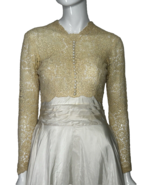 Vintage Wedding Dress Lace Long Sleeve Cream XS / Small Marie of Pandora... - $5,051.98 MXN