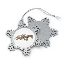 Blue Dragon Gun Pewter Snowflake Ornament - £13.54 GBP