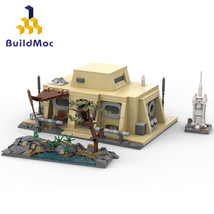 Modular Building Brick Toy for The Mandalorian&#39;s Cabin MOC Blocks Set Kids Gift - £92.49 GBP