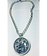 Saint George and the Dragon sterling silver, 10k Gold accented Medallion - $502.92 CAD