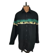 Vintage Roper Mens Western Long Sleeve Button Down Shirt size XL Black - $50.48