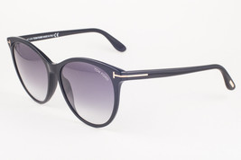 Tom Ford MAXIM 787 01B Shiny Black / Gray Gradient Sunglasses TF787-01B ... - £141.05 GBP