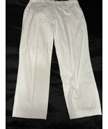JM Collection Women’s White Stretch Pants Size 14 – Cotton Blend Straigh... - $14.75