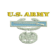US Army CIB CMB Combat Infantry Medical Badge Embroidered Polo Shirt - $32.95+