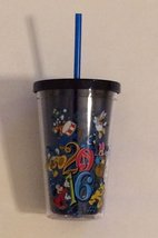 Disney Parks Mickey Mouse 2016 Tumbler with straw 16 oz - £13.17 GBP