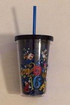 Disney Parks Mickey Mouse 2016 Tumbler with straw 16 oz - £13.40 GBP