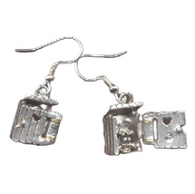Funny Retro Outhouse Earrings Camping Country Western Bathroom Jewelry - Opens! - £13.31 GBP