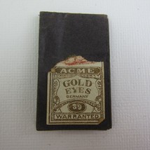 Antique Package Sewing Needles Acme Gold Eyes #3/9 Germany - £7.86 GBP