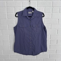 Vintage LL Bean Button Up Vest Pockets Ripstop Womens Large 1912 Buttons... - £18.48 GBP