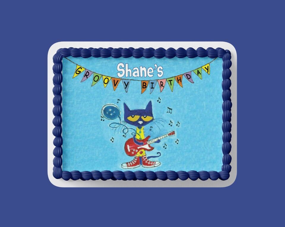Custom Edible Birthday Cake Topper/ Peel like a sticker - $9.89