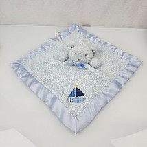 Tiddliwinks Sherpa Security Blanket Lovey Baby Blue Teddy Bear Sail Sailboat - $79.19