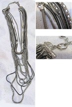Necklace # 119 Chico’s offers a silver-toned 10-strand necklace that is 40 inche - £6.28 GBP