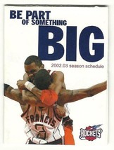 2002 Houston Rockets Pocket Schedule - $94.67 MXN