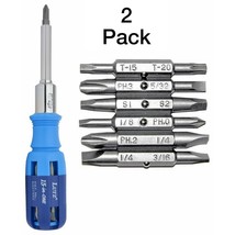 Lutz 15-IN-1 Ratcheting Screwdriver Blue (Set of 2) - £31.54 GBP