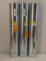 Lot of 3 Master Flow Round Metal Duct Pipe 4 in.  x 2 ft. Round Vent BCP... - $493.82 MXN
