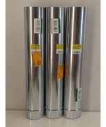 Lot of 3 Master Flow Round Metal Duct Pipe 4 in.  x 2 ft. Round Vent BCP... - $499.07 MXN