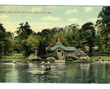Boat Lake Druid Hill Park Postcard Baltimore Maryland 1910&#39;s - $11.88