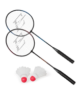2 Player Badminton Racket Set; 2 Rackets with Steel Shafts, 2 Shuttlecoc... - $450.01 MXN