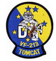 4.5&quot; Navy VF-213 Fighter Squadron F-14D Tomcat Embroidered Patch - £28.03 GBP