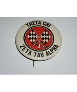 Theta Chi Zeta Tau Alpha Pinback Button Vintage 1970&#39;s - £11.79 GBP