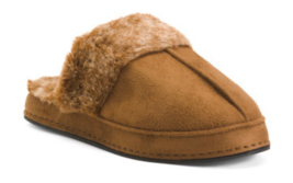 Kooba Women&#39;s Size Small 5-6 Microsuede Memory Foam Slippers Chestnut Brown NEW - $27.00