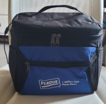 Bullet Line Insulated Cooler Lunch Box Purdue Safety Hours Blue and Blac... - $14.99