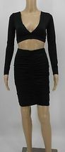 Fashion Nova Fashion Sexy Womens Two Piece Crop Top Mini Skirt Set Small - £26.16 GBP