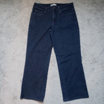 Jeanstar Women&#39;s Size 12 Mid Rise Flap Back Pockets Dark Wash Denim Blue Jeans - £14.07 GBP