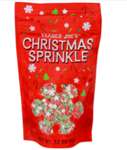 Trader Joes Christmas Sprinkles 3.5oz NO ARTIFICAL DYES COLORS Dye Free ... - $16.82