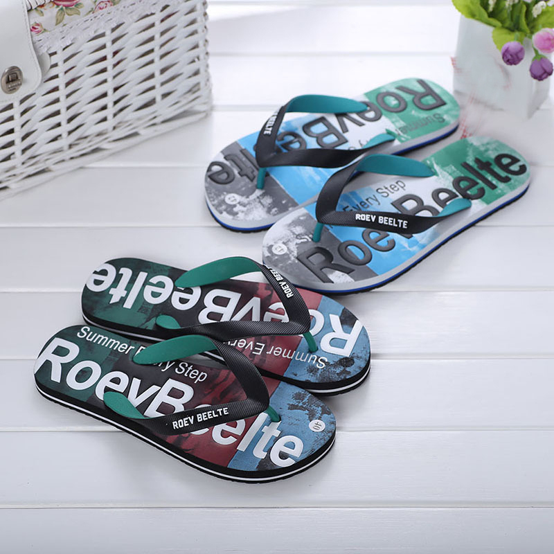 Men’s Casual Non-slip Flip Flops Slippers Beach Flip Flops Young Style