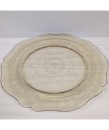 Vintage Federal Glass 11 Inch Dinner Plate Patrician Amber Depression Glass - $12.17