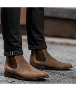 Handmade Sued Leather Boots Men, Chelsea  Boots Men, Men&#39;s Designer Shoe... - $159.99+