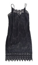 Free People Black Lace Peek-A-Boo Slip Floral Crossback Dress Size 12 - £26.11 GBP