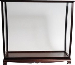 Display Case Traditional Antique For Tall Ship Medium Wood Glass - £789.37 GBP