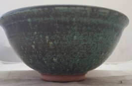 1999 Drew Montgomery Hand Made Teal and Brown Ceramic Decorative Bowl - £7.73 GBP