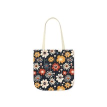 Floral Canvas Tote Bag, Eco-Friendly Shoulder Bag, Beach Bag, Gift for Her, - £24.60 GBP