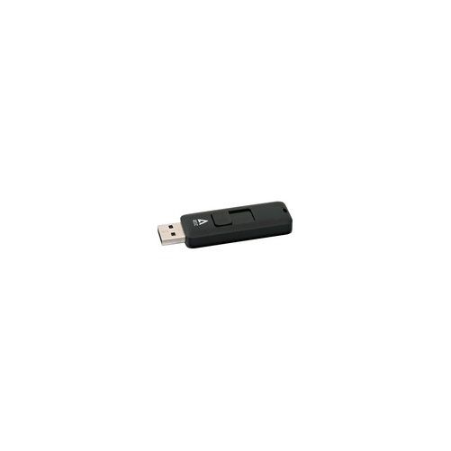 V7 VF22GAR-3N 2GB FLASH DRIVE USB 2.0 BLACK RETRACTABLE CONNECTOR RTL - $20.35