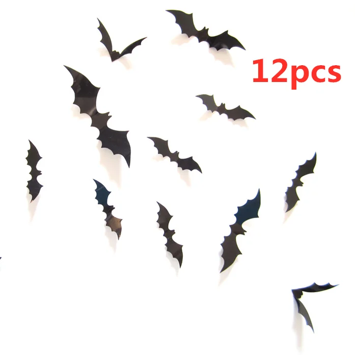 Play Halloween Decoration 3D Black PVC Bat Halloween Party DIY Decor Wall Sticke - £23.18 GBP
